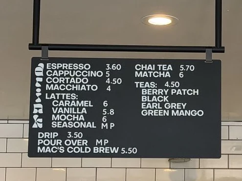 Adobe Coffee Drink Menu